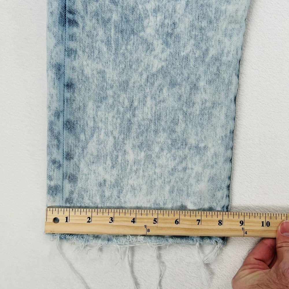 Vintage Levi's 501 Jeans Mens 33x23 Blue Acid Wash Straight Crop Frayed Hem 80s - Picture 4 of 16